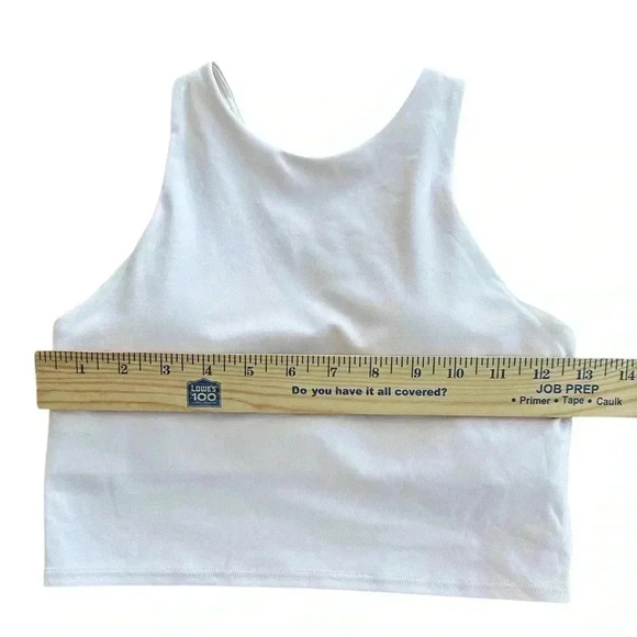 Athleta Crop Workout Tank With Built In Bra Light Pink XS yoga Activewear Gym - Picture 6 of 7